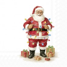 Салфетки 20бр Santa With Lights